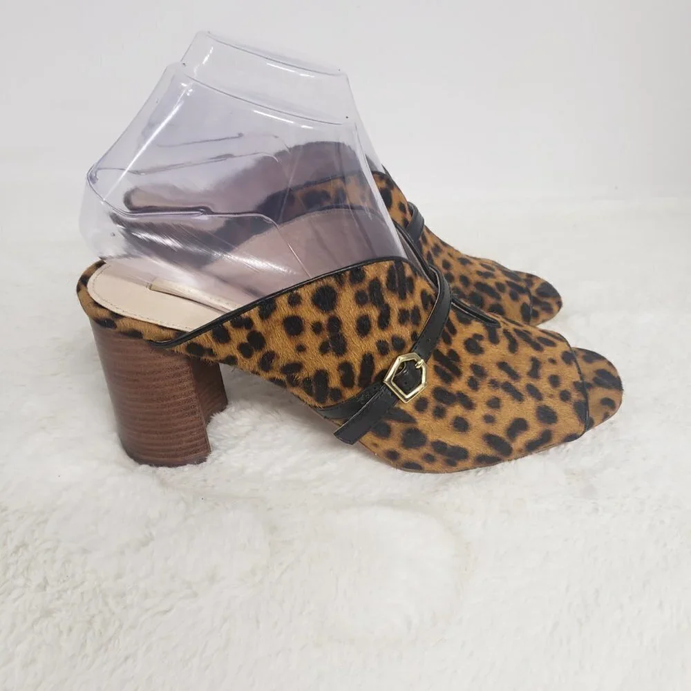 Louise Et Cie Kimba Sandals Brown Leopard Fur 8.5
